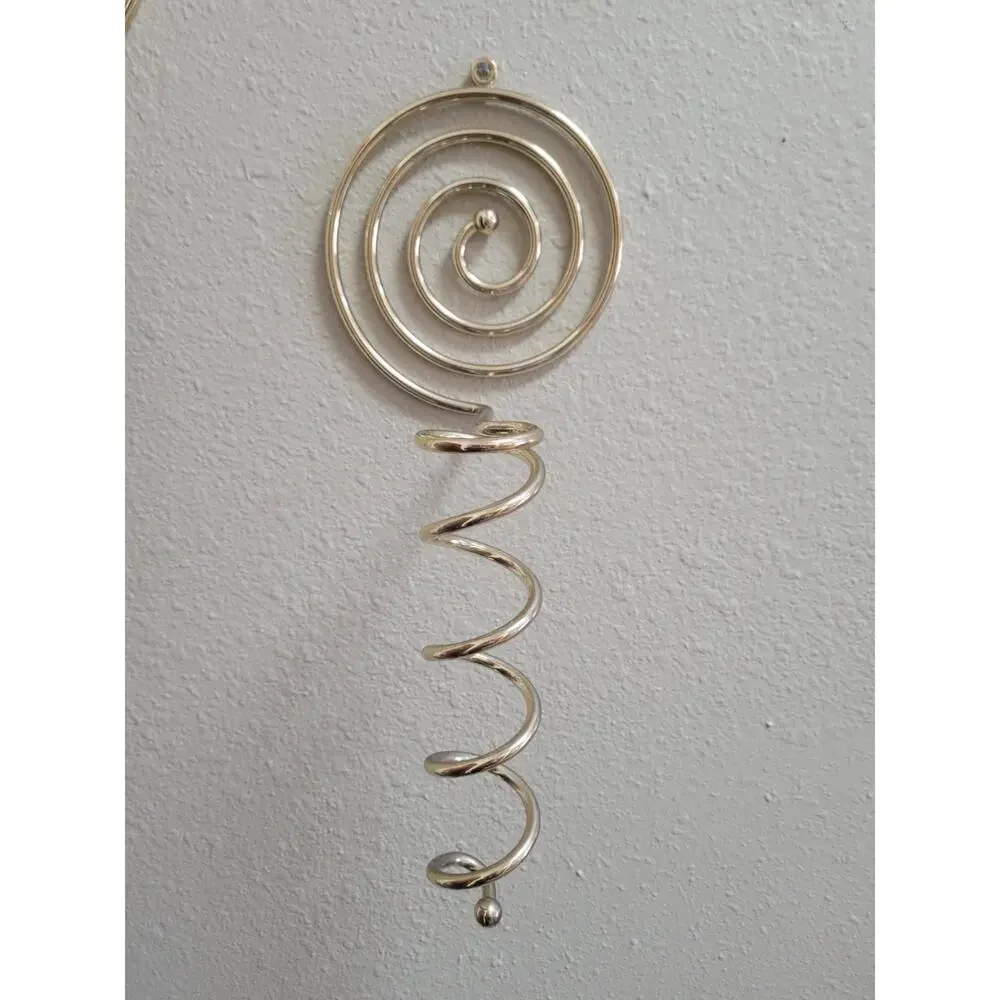 Vintage PartyLite Olympia Glass Candle Holder, Spiral Brass Wall Sconce Set Pair